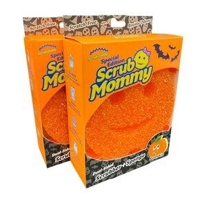 Scrub Mommy Halloween Pumpkin Dual-Sided Scrubber & Sponge 2 Pack Special‎ Ed